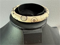 Beautiful .925 AU Enamel Bangle w/Diamond Chips