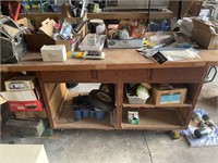 Rolling Work Bench 77" x 30" x 41" w/ contents