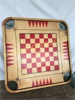 Double sided vintage wooden game board