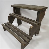 Decorative Rustic Wooden Step Stool