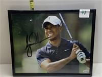 TIGER WOODS AUTOGRAPHED PHOTO IN FRAME