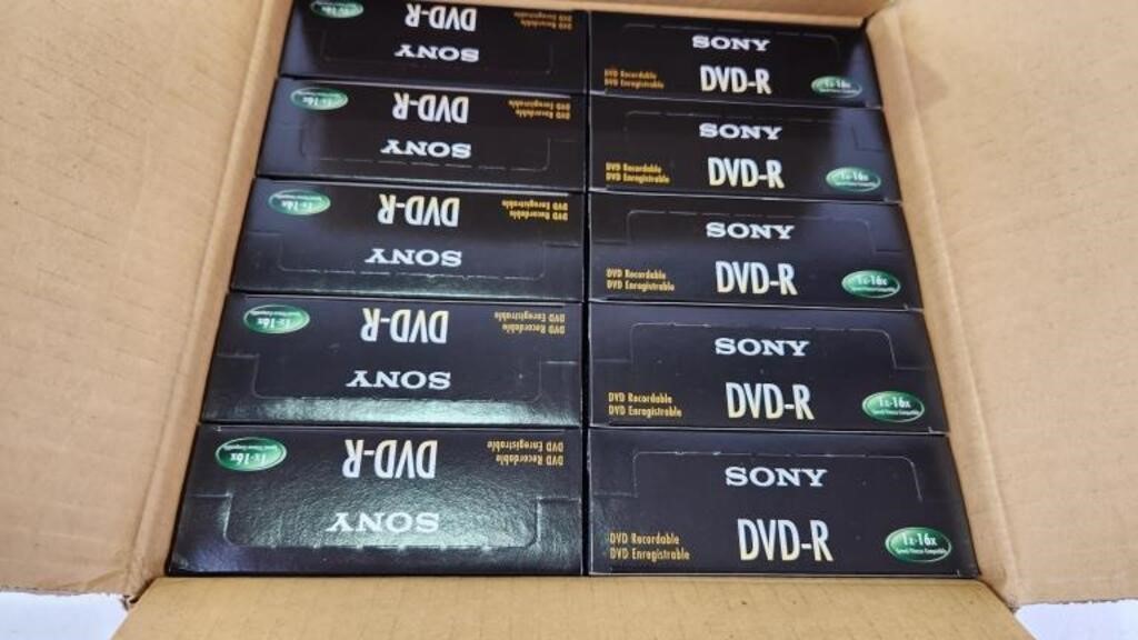 Box of (10) Packs of DVD-R Discs (10 each)