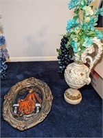 Floral w/ Vase & Oval Medallion