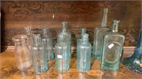 Antique bottle lot - milk bottle, medicine