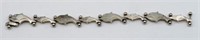 Sterling silver dolphin bracelet
