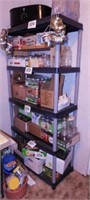Plastic 5 shelf shelving unit, 36" x 16" x 72",