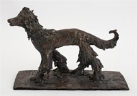 Standing Afghan Hound Bronze Sculpture