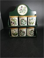 Portmeirion The Botanic Grdn Spice Jars lids/shelf