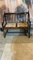 Wooden two seater bench 38"w