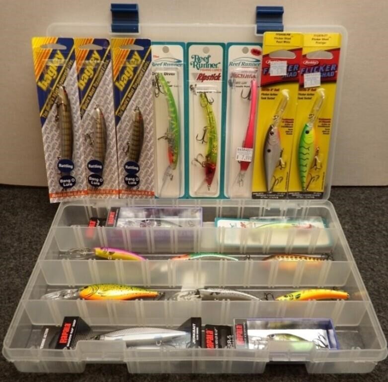 (18) Fishing Lures - Rapala, Bagley & More