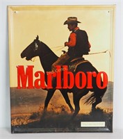 Antique Tin Marlboro Cigarettes Lithograph Sign