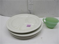 Divided Plates and Vasoline Cup