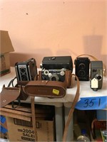 Vintage cameras: Kodak Duaflex w/case; +