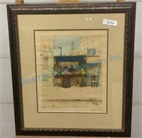 French market lithograph 24 1/2" x 28”