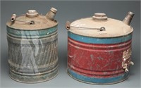 Pair of Vintage Galvanized Metal Gas Cans (2)