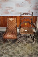 Rush Bottom Chair & Parlor Rocking Chair