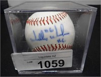 Autographed Willie Wilson Baseball