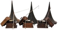 3 Oak Edison Standard Cylinder Phonographs