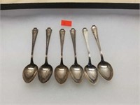 Lot of 6 Antique Sterling Spoons