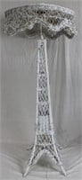 1920 WICKER FLOOR LAMP, EIFFEL TOWER STYLE,