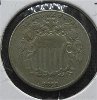 1875 5 Cent Shield Nickel.