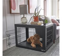 frisco dog crate wood decor crate with mesh 42