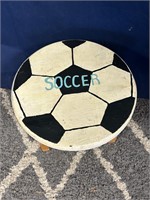 Small Stool w/Soccer Ball Painted on top
