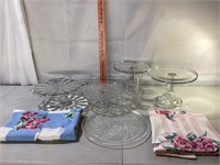 Tablecloths, Cake Stands, Basket Vase, Platter