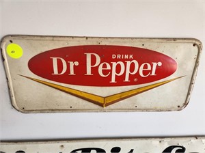 Dr. Pepper Metal Sign 28" x 12"