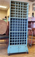 Industrial 3 Piece Wood Storage Cubby Cabinet