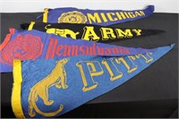 Vintage Pennants (Michigan, Army, Penn State, Pitt