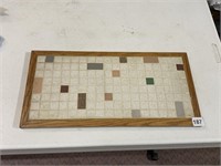 TILE INSET TRAY 19" L X 9.5" W WOOD FRAME