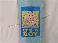 It's A Boy Decorative Flag & Stake ~ New