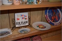 SpiderMan Plate and Souvenirs (Incl. Six Flags)