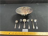 Silverplate Bowl, Spoons