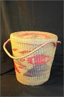 Native Hand Made Basket with Lid