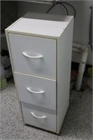 White cabinet with contents