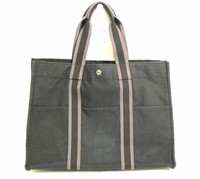 Hermès Black/Grey Fourre Tout Handbag