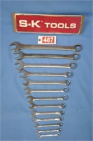 SK USA 13 pc comb wrench set (1/4" to 1 1/16")