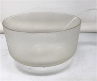 Large Glass Punch Bowl 11” R x 6” D with Ladle