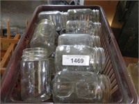 Plastic Basket of Pint Canning Jars