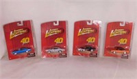 4 new Johnny Lightning cars on cards