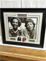 Bob Marley and mick Jagger framed - 30.25” x
