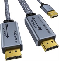 NEW $27 6.6FT HDMI to Display port Adapter