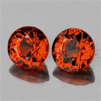 Natural  Orange Tourmaline Mozambique Pair{Flawles