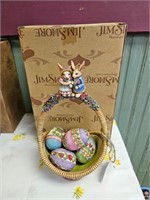 ENESCO Jim Shore "Gathering Joy" Basket w/ Eggs
