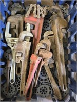 Tray lot of wrenches and more