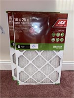 16x25x1 Basic Pleated Air Filters