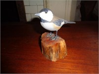 Hand Carved Nut Hatch or Finch ? by Arlyn Gerwin