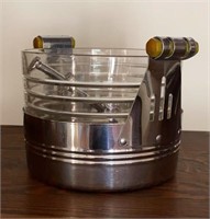 Bakelite Handled Chrome 1940s Ice Bucket
